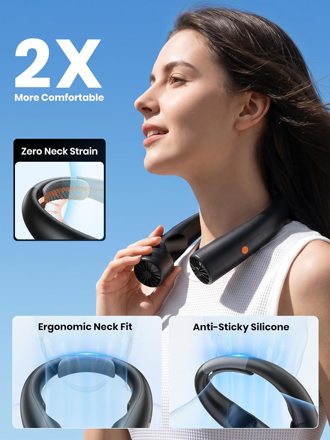 Thumbnail 3 de Warmco N3 Portable Neck Fan — 5200mAh, 15 Hrs Runtime, 360° Airflow