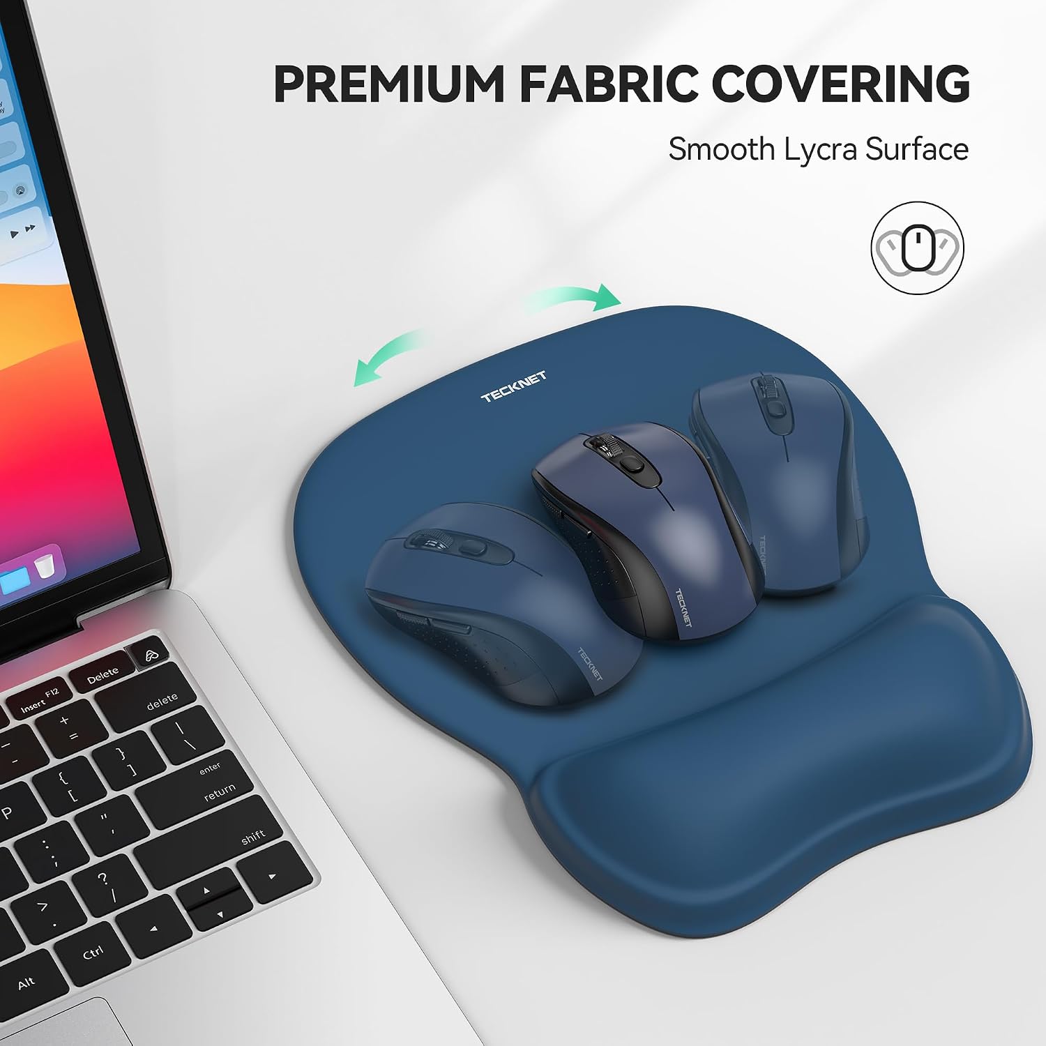 Detalle 2 de TECKNET Mouse Mat Wrist Support 24x21cm