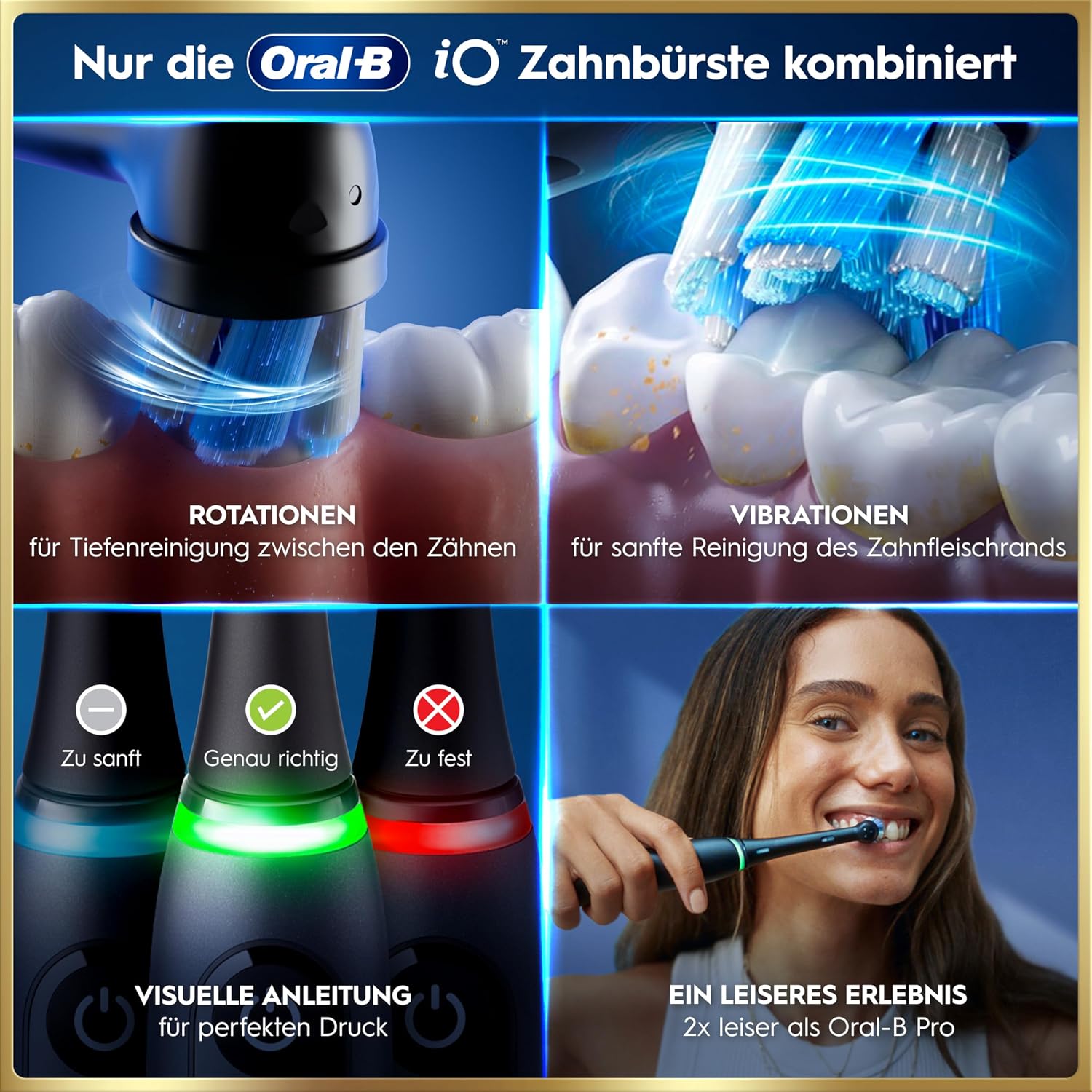 Thumbnail 5 de Oral‑B iO Series 9 elektrische Zahnbürste 3 Aufsteckbürsten