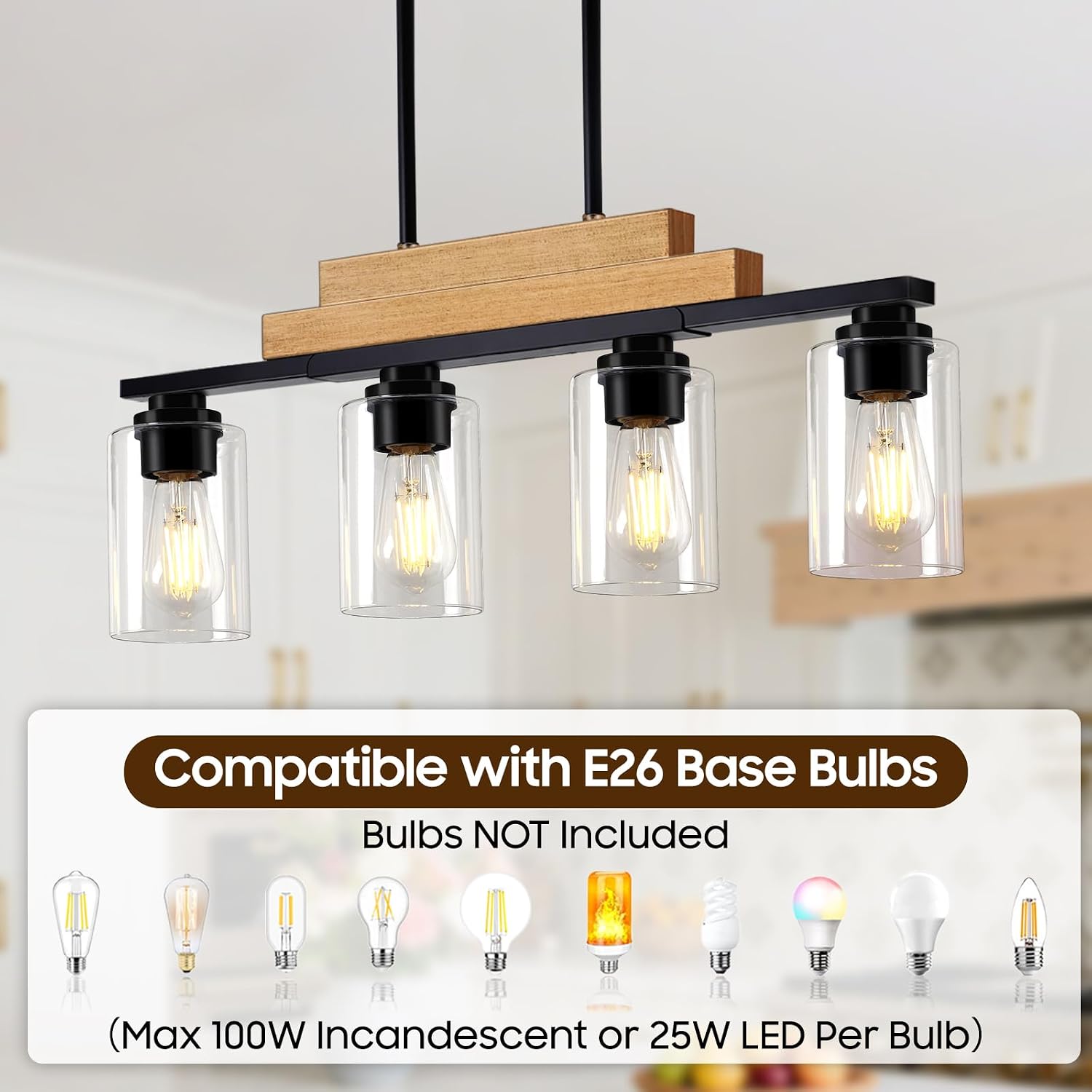 Thumbnail 3 de VerRon 4-Light Linear Chandelier
