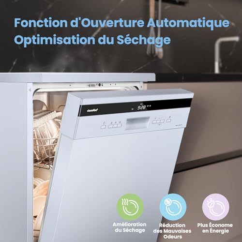 Detalle de COMFEE FD1435E-W | Lave-vaisselle Pose Libre 14 Couverts 60 cm, 44 dB
