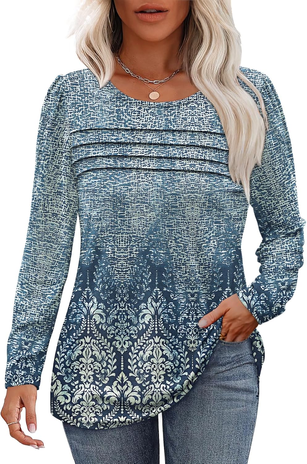 Detalle de Long sleeve sweatshirt for women, side split