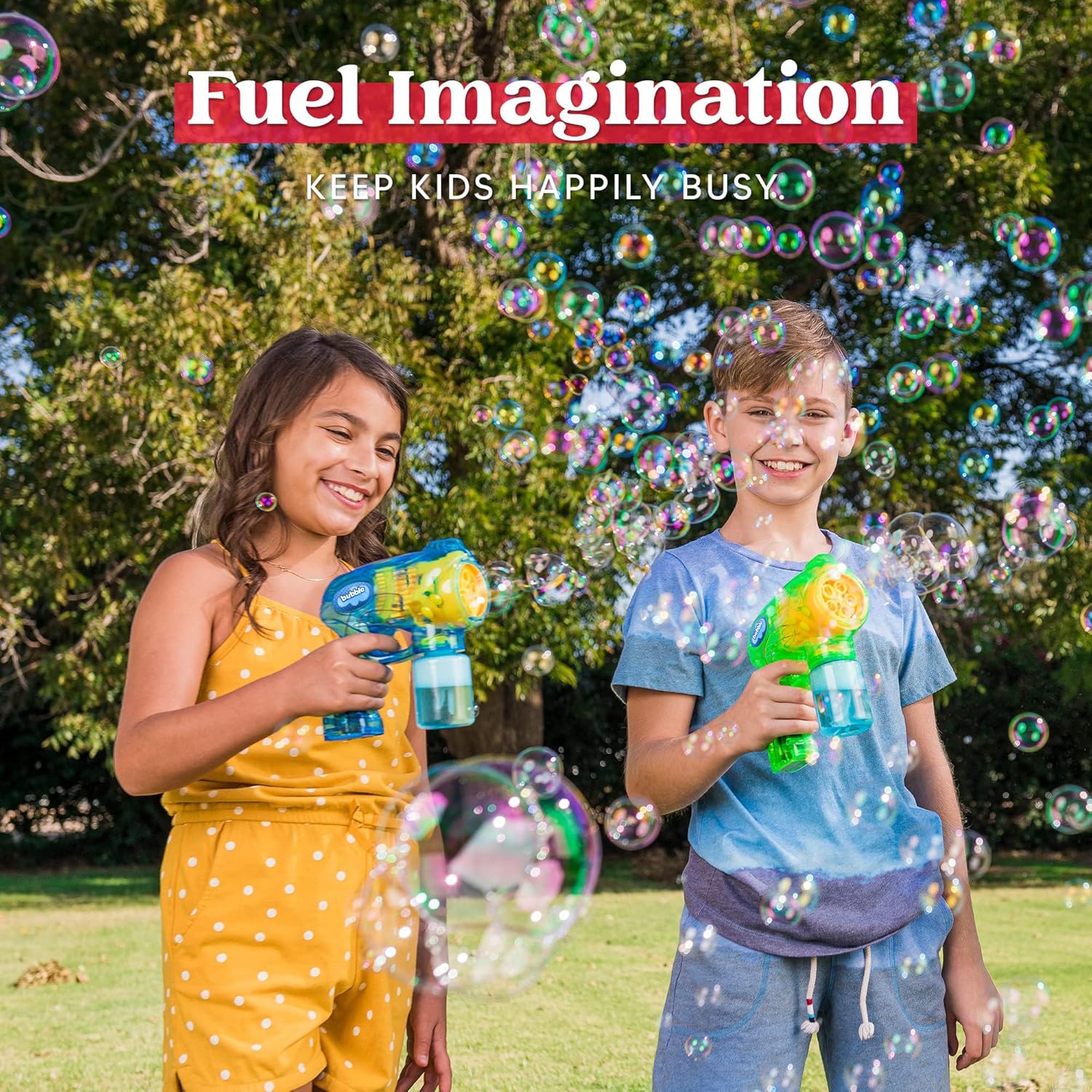 Thumbnail 4 de JOYIN 2 Bubble Guns Blaster Kit with 2 Solution for Kids