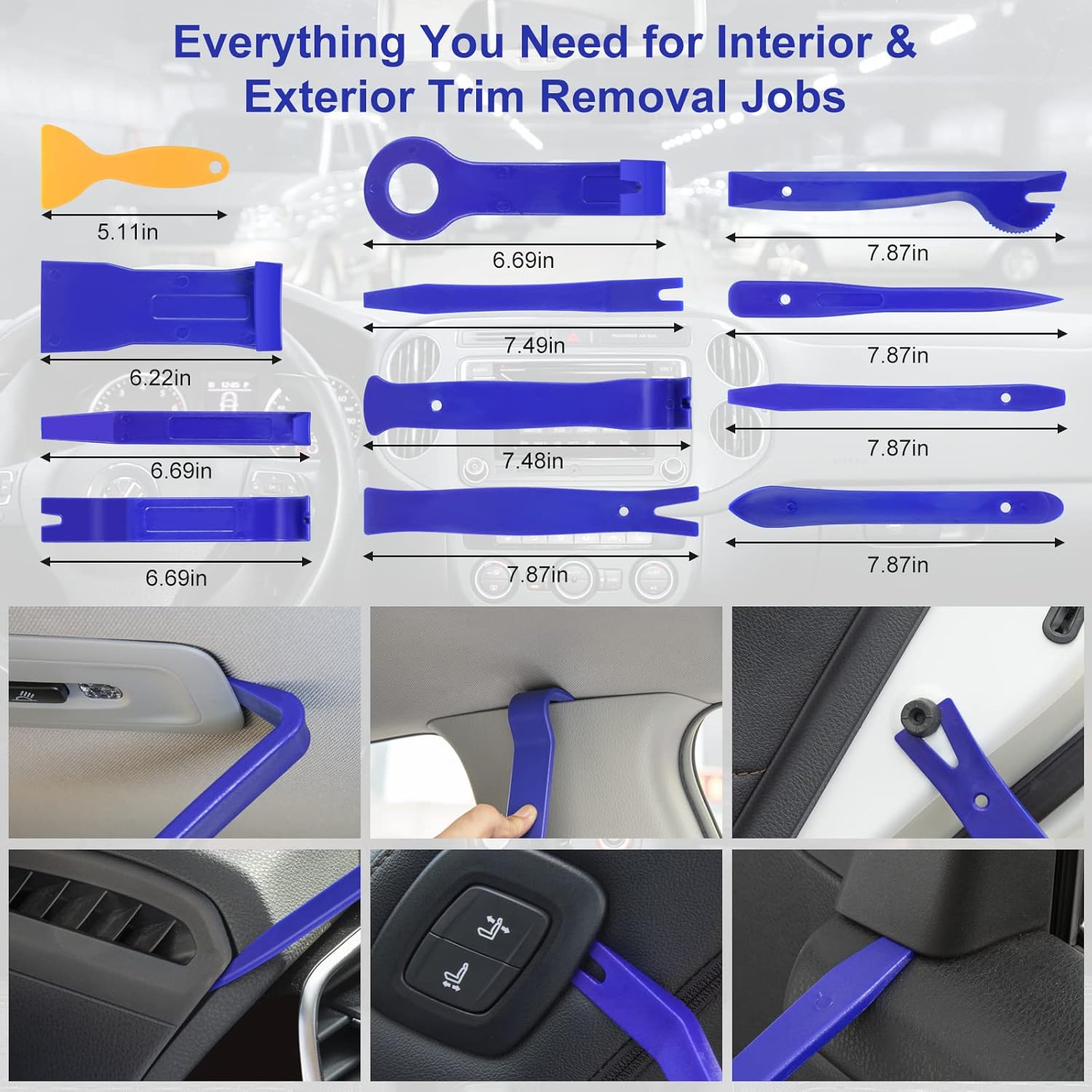 Thumbnail 1 de Hochferr 250-teiliges Hebelwerkzeug-Set für KFZ-Verkleidungen, Clip-Entferner & Kunststoffkeile