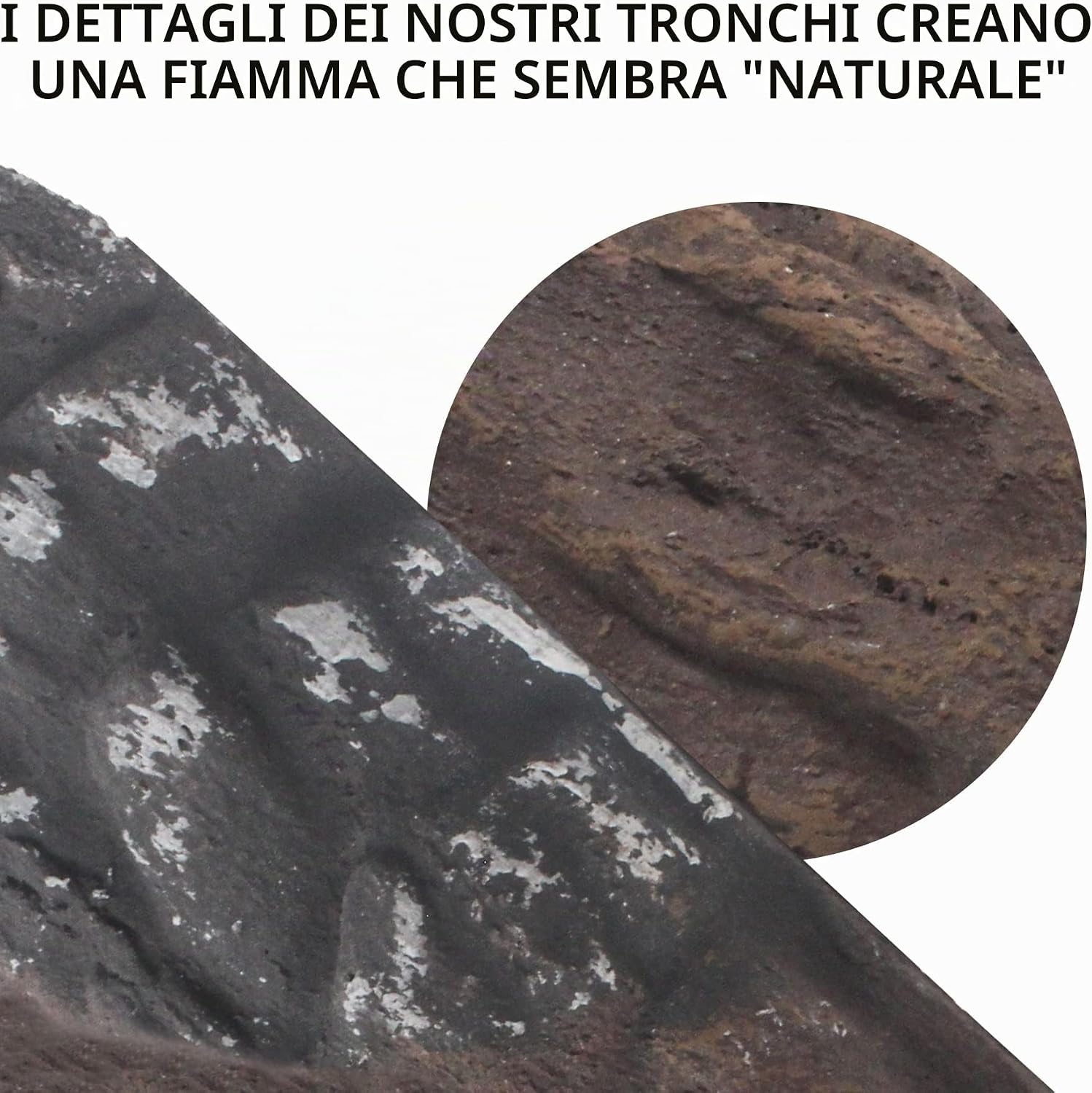 Detalle de Legno ceramico per caminetti 10 pezzi
