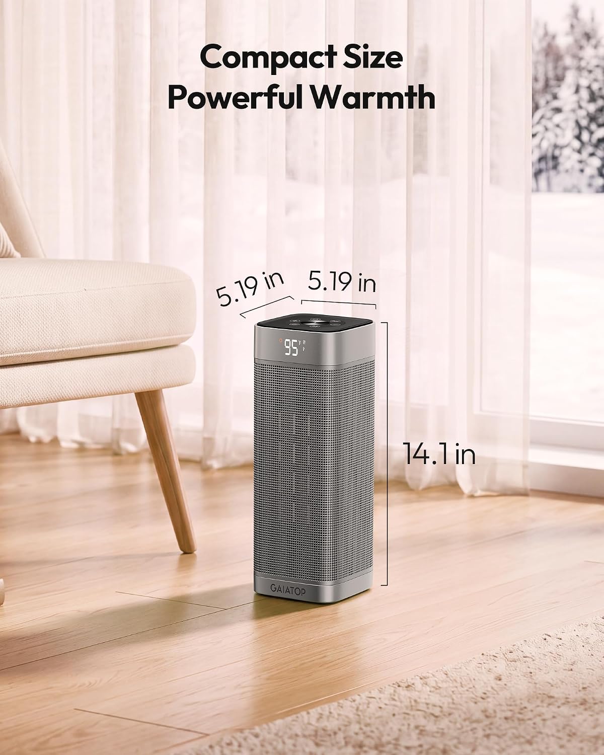 Thumbnail 4 de Gaiatop 1500W PTC Ceramic Space Heater with Remote