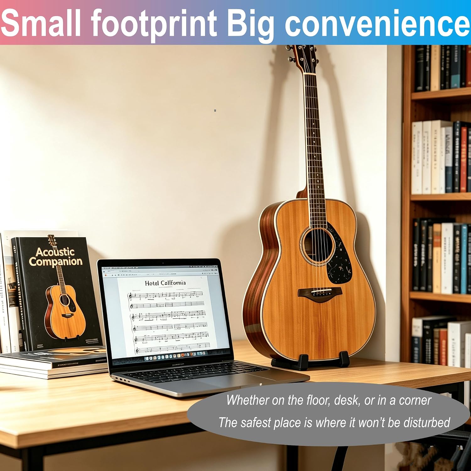 Thumbnail 3 de AUPHY SGS22 Portable Clip-On Guitar Stand for Acoustic, Classical & Folk Guitars