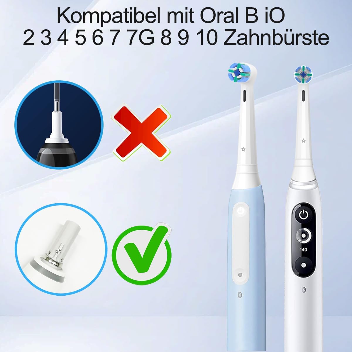 Thumbnail 1 de Wardimark 12er Aufsteckbürsten für Oral-B iO – Kompatibel mit iO 2–10, 12 weiße Köpfe