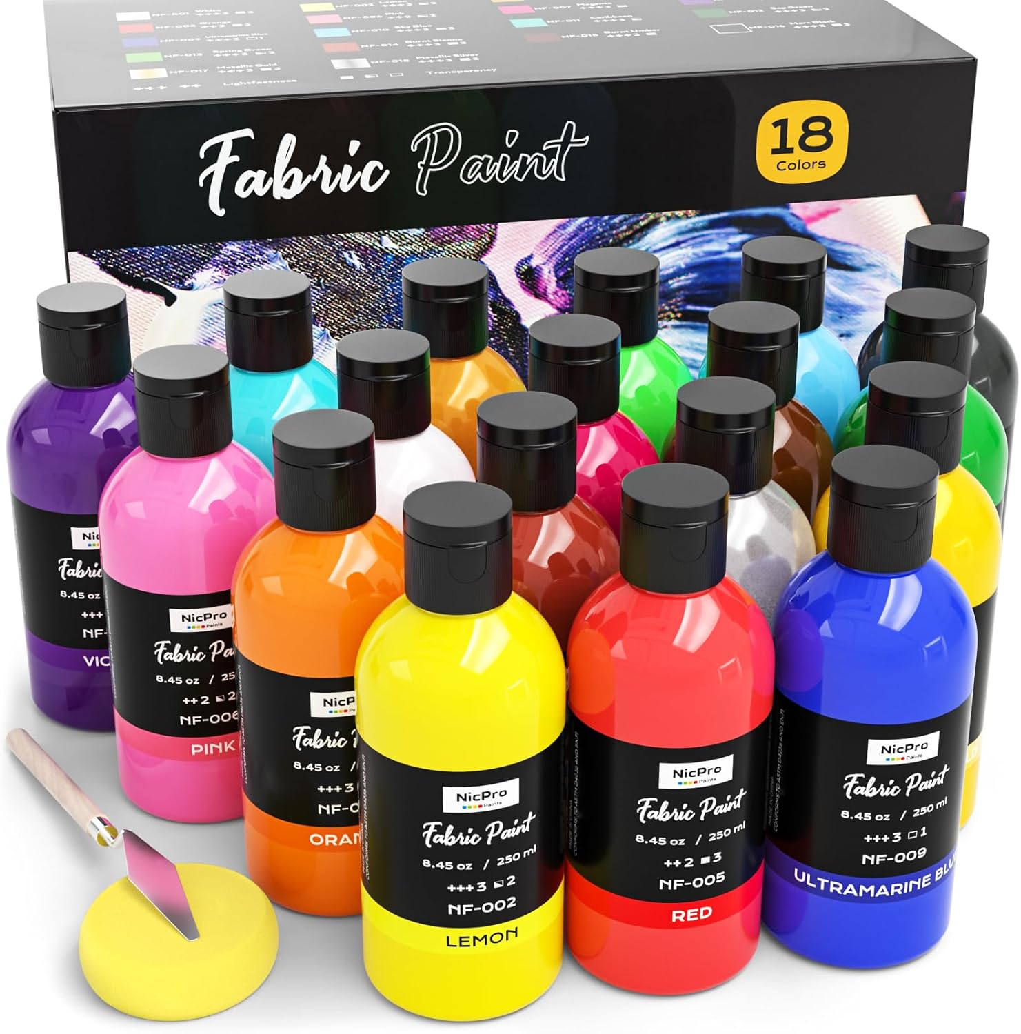 Detalle de Nicpro weiße Textilfarbe 250 ml 🎨
