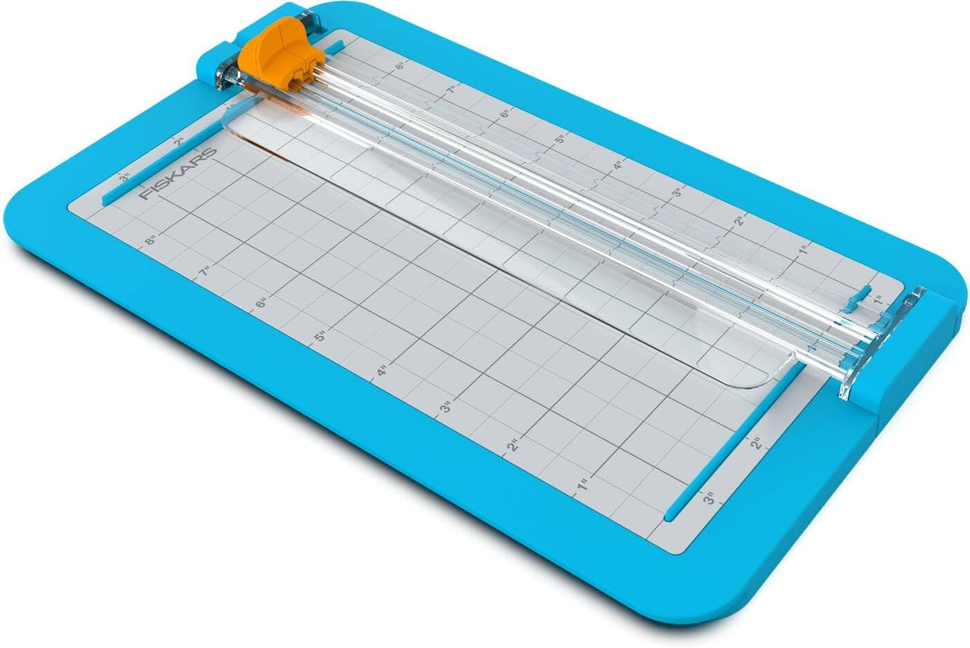 Detalle de Fiskars Papierschneider für Kinder ab 6 Jahren – sichere Klinge, gerader Schnitt, 29,2 x 17,8 cm