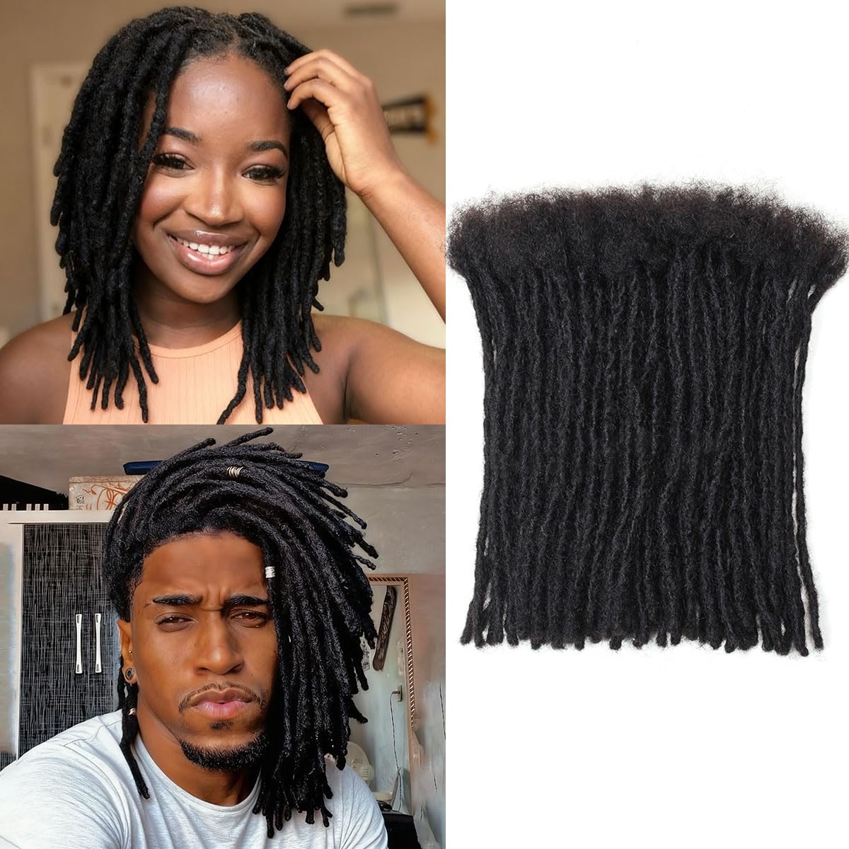 Detalle de Siphis Human Hair Loc Extensions, 10 Inch