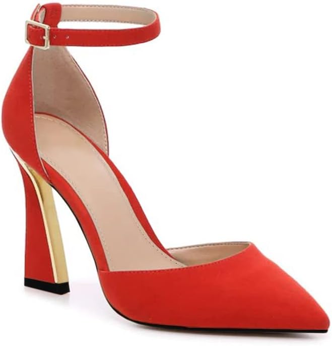 Thumbnail 6 de Juliet Holy Women's Pumps: Pointed Closed-Toe Heels with Ankle Buckle Strap