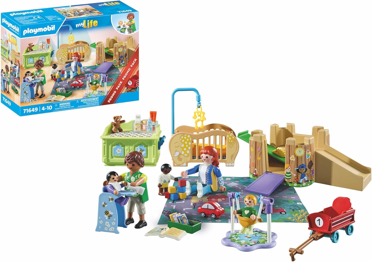 Detalle de PLAYMOBIL MyLife Promo Pack 71649 Krabbelgruppe – 74-teiliges Set für Babys und Kleinkinder ab 4 Jahren