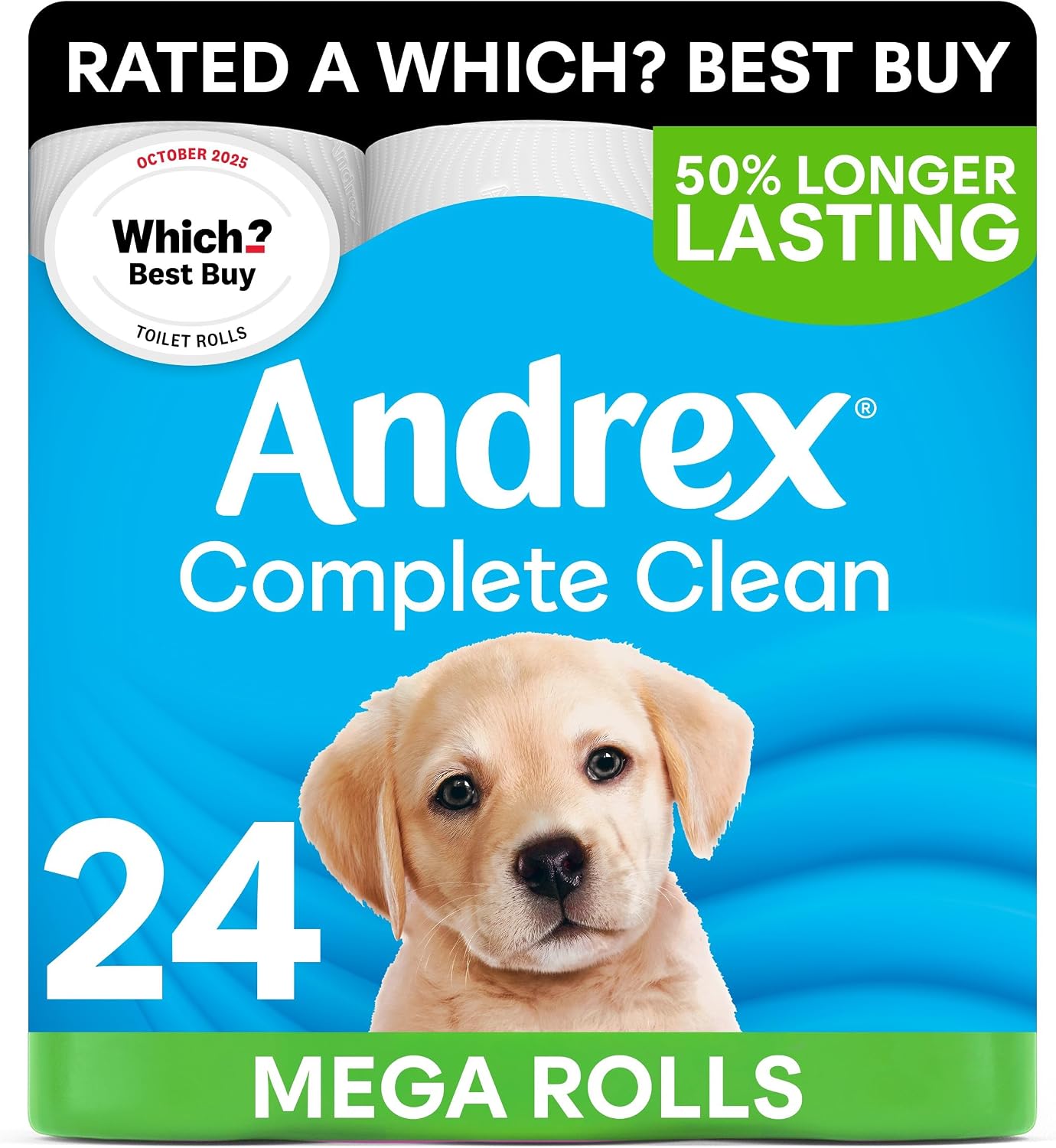 Thumbnail 5 de Andrex Complete Clean Toilet Roll – 12 Mega Rolls (18 standard), FSC Certified & Which? Best Buy