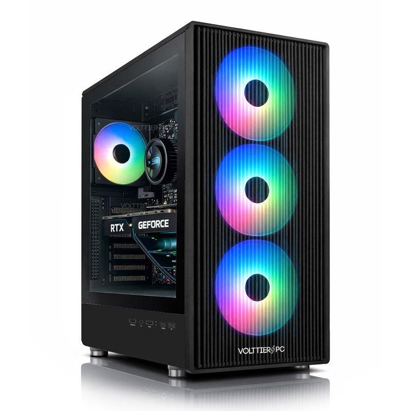 Detalle de VolttierPC sobremesa con Intel Core i5-12400F, RTX 5060 8GB, 16GB RAM y SSD 1TB