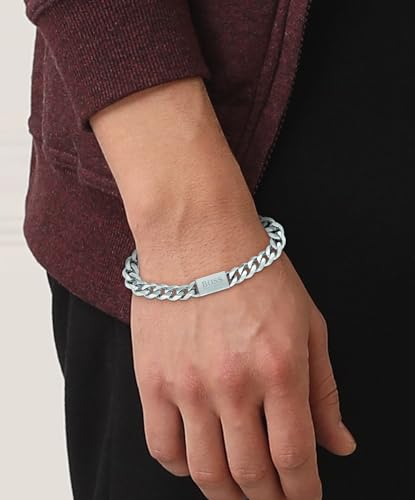 Detalle 2 de BOSS Jewelry Gliederarmband Herren CHAIN LINK – Edelstahl, zwei Größen, magnetischer Verschluss