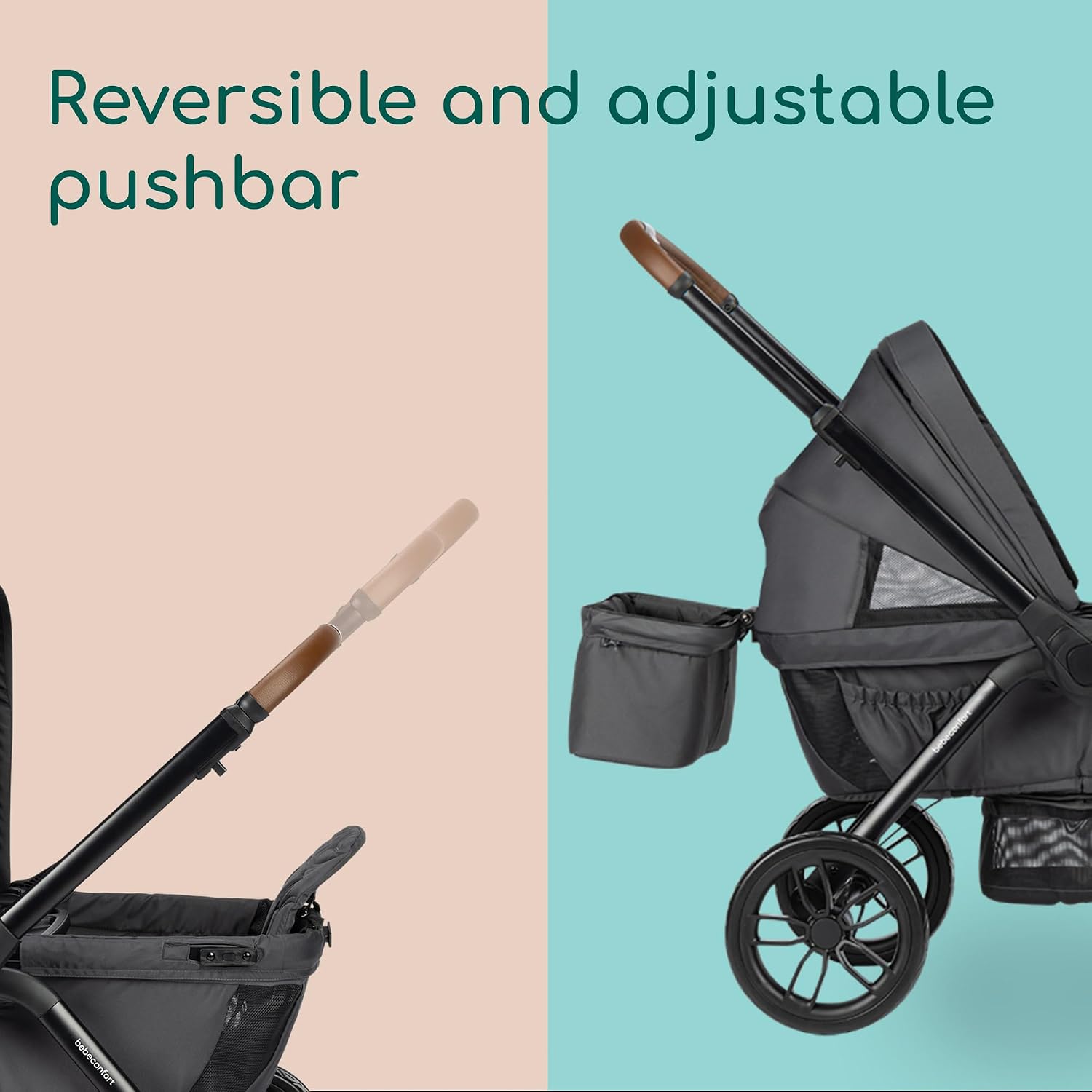 Thumbnail 5 de Bebeconfort Helios Double Pram from Birth in Mineral Graphite