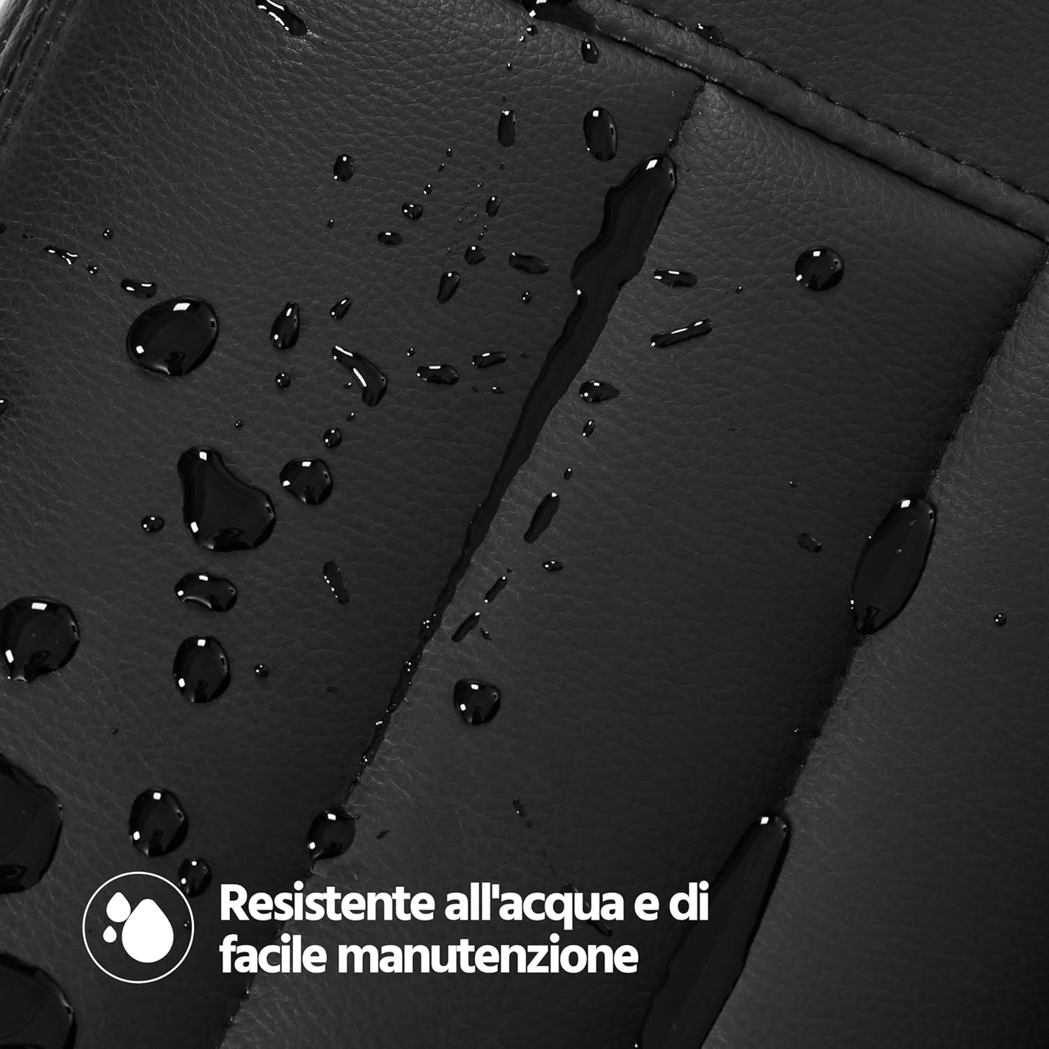 Thumbnail 6 de Yaheetech Sedia da Ufficio con Schienale a Conchiglia, Senza Braccioli, Seduta in Similpelle e Rotelle Girevole