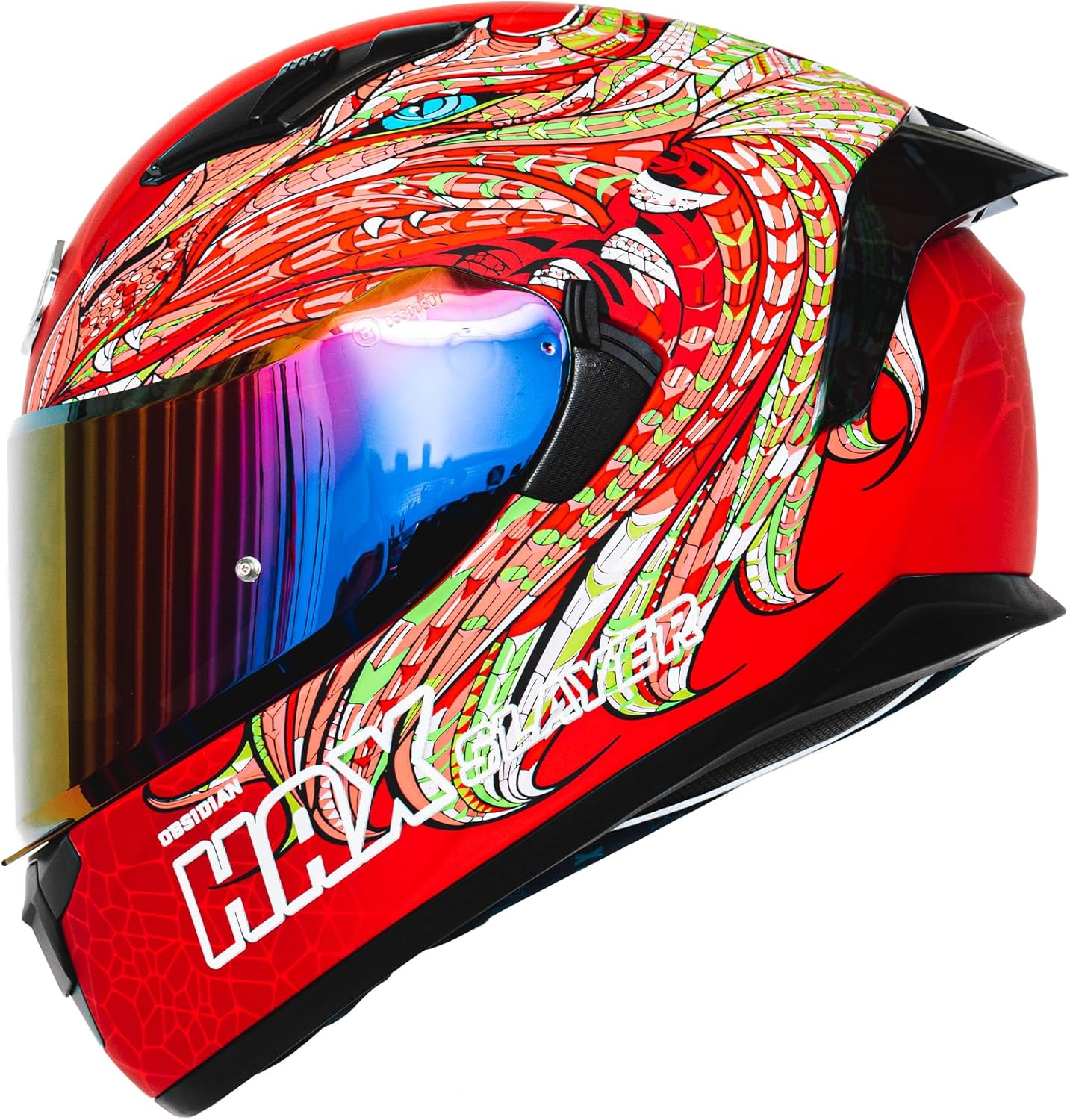 Thumbnail 6 de HAX Obsidian Full Face Dual Visor Helmet — DOT Approved, Pinlock Ready for Street Riding