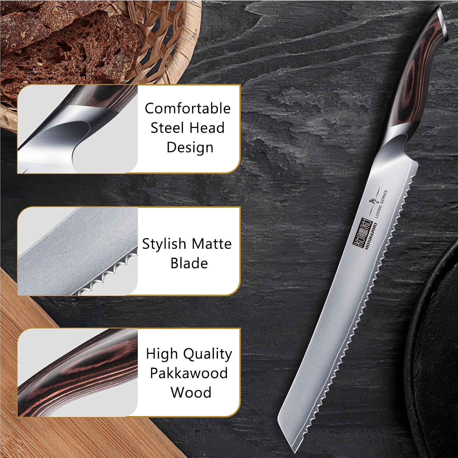 Thumbnail 3 de HOSHANHO Bread Knife, 10-Inch