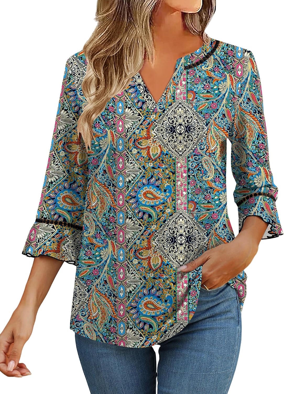 Thumbnail 6 de Kistore V Neck Tunic Top, 3/4 sleeves