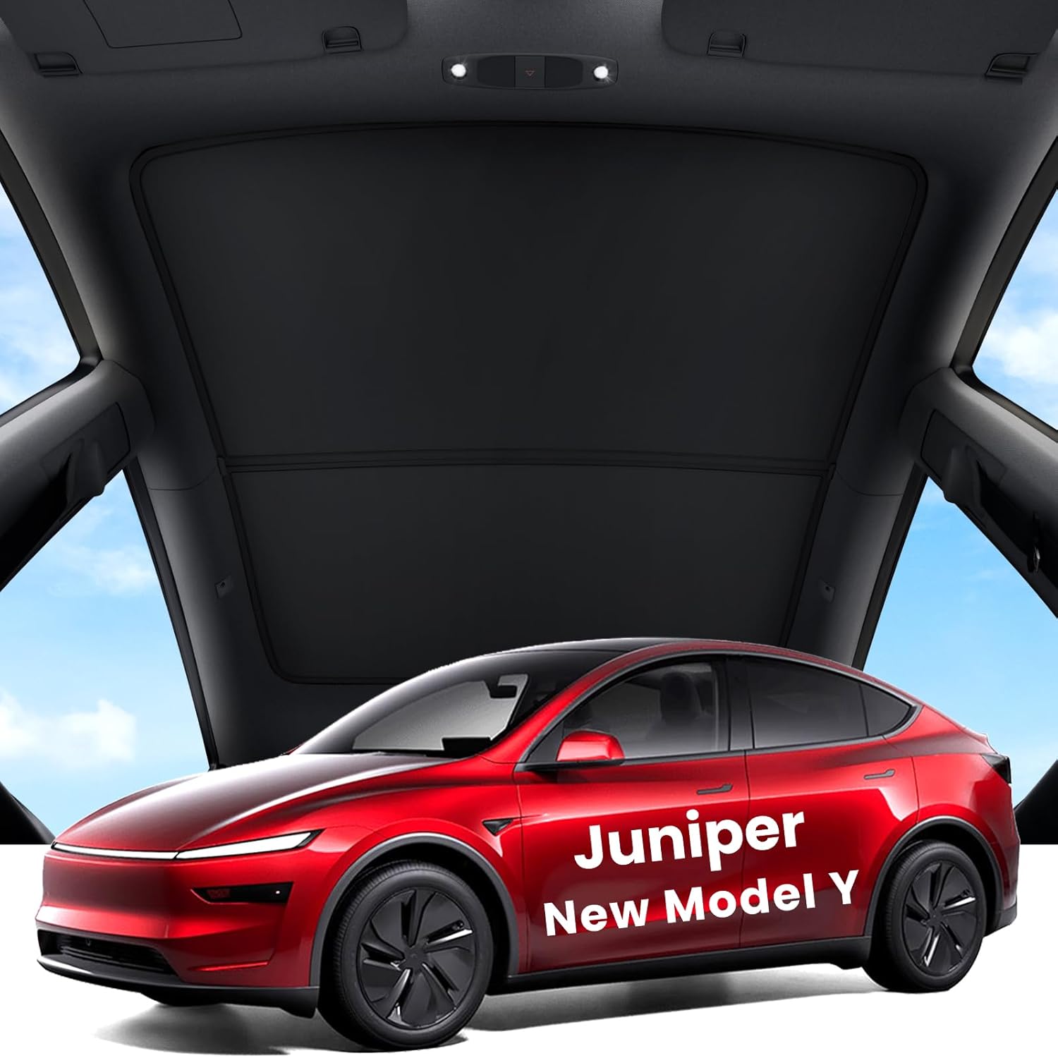 Detalle de REEVAA 2025 Tesla Model Y Sunshade Roof 2PCS