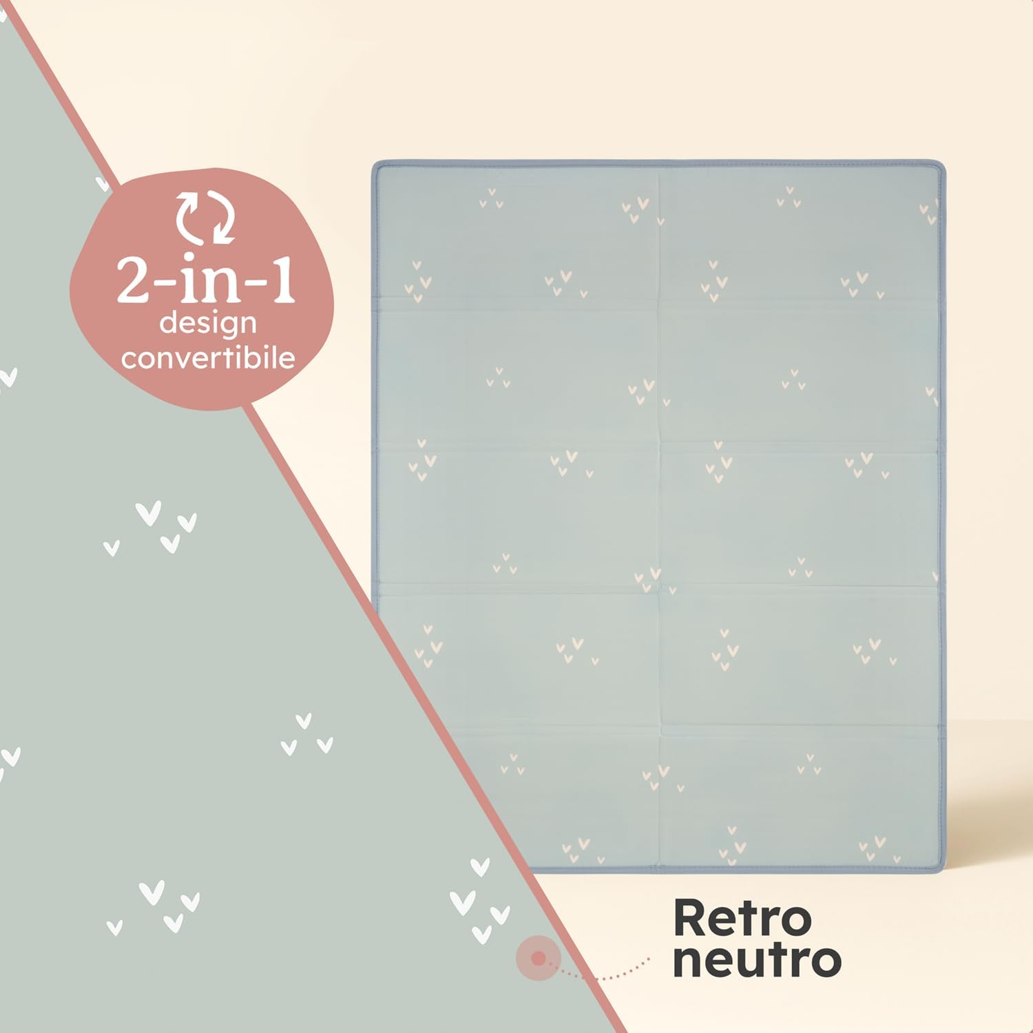 Thumbnail 3 de Laleni tappeto gioco bambini pieghevole 120x150x1cm impermeabile e isolante con design arcobaleno