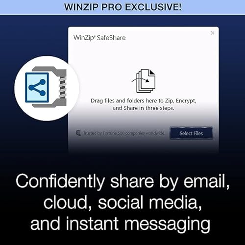 Detalle de Corel WinZip 28 Pro: Cifrado, Compresión y Copia de Seguridad para Gestión de Archivos