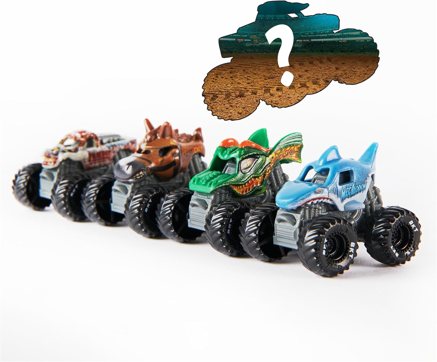 Detalle de Monster Jam Lot de 5 Mini Voitures 1:87