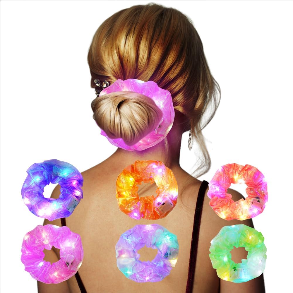 Detalle de URAQT Scrunchies LED 6 colori per feste 🎉