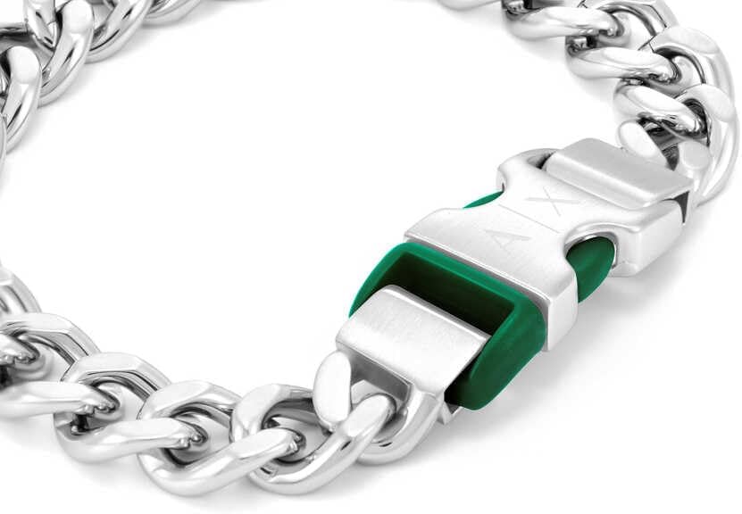 Thumbnail 2 de Armani Exchange bracciale da uomo in acciaio inossidabile con chiusura a fibbia