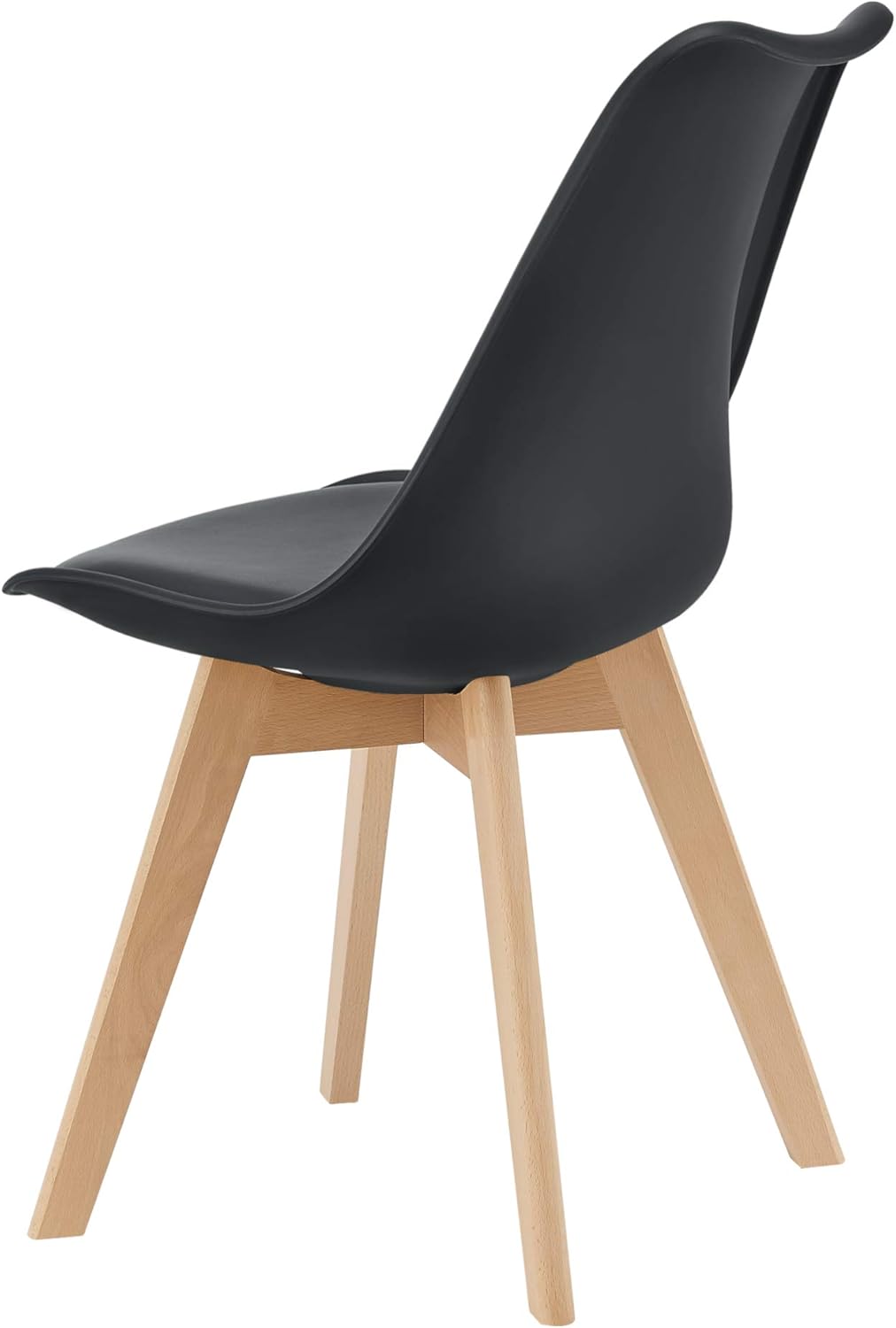 Thumbnail 5 de [en.casa] Lot de 2 chaises de salle à manger scandinaves avec assise rembourrée et hauteur d’assise 46 cm, noir