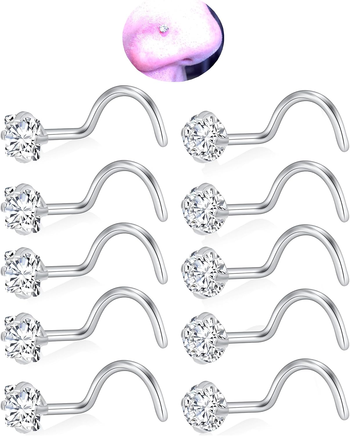 Detalle de XoCiuKe Nose Studs, 20G