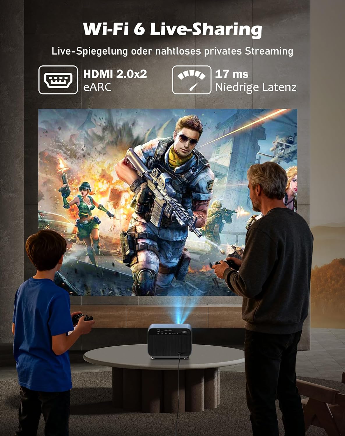 Thumbnail 6 de VGKE Beamer 4k Heimkino – Kompatibel mit Netflix, Autofokus & 1100 ANSI, WiFi6