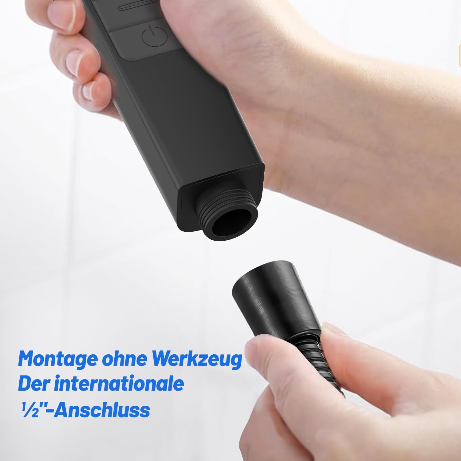 Thumbnail 6 de VEHHE Duschkopf mit 7 Strahlarten, Regendusche und Stopptaste (½")