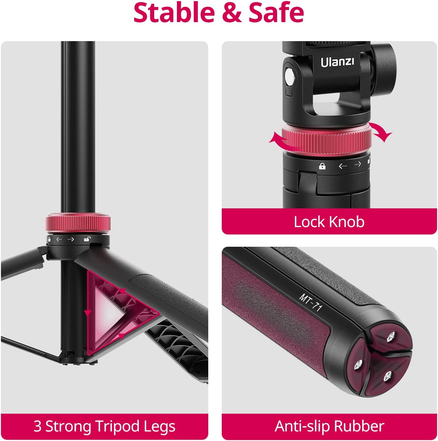 Thumbnail 4 de Selfie Stick Tripod 146cm MT-71 for action cams