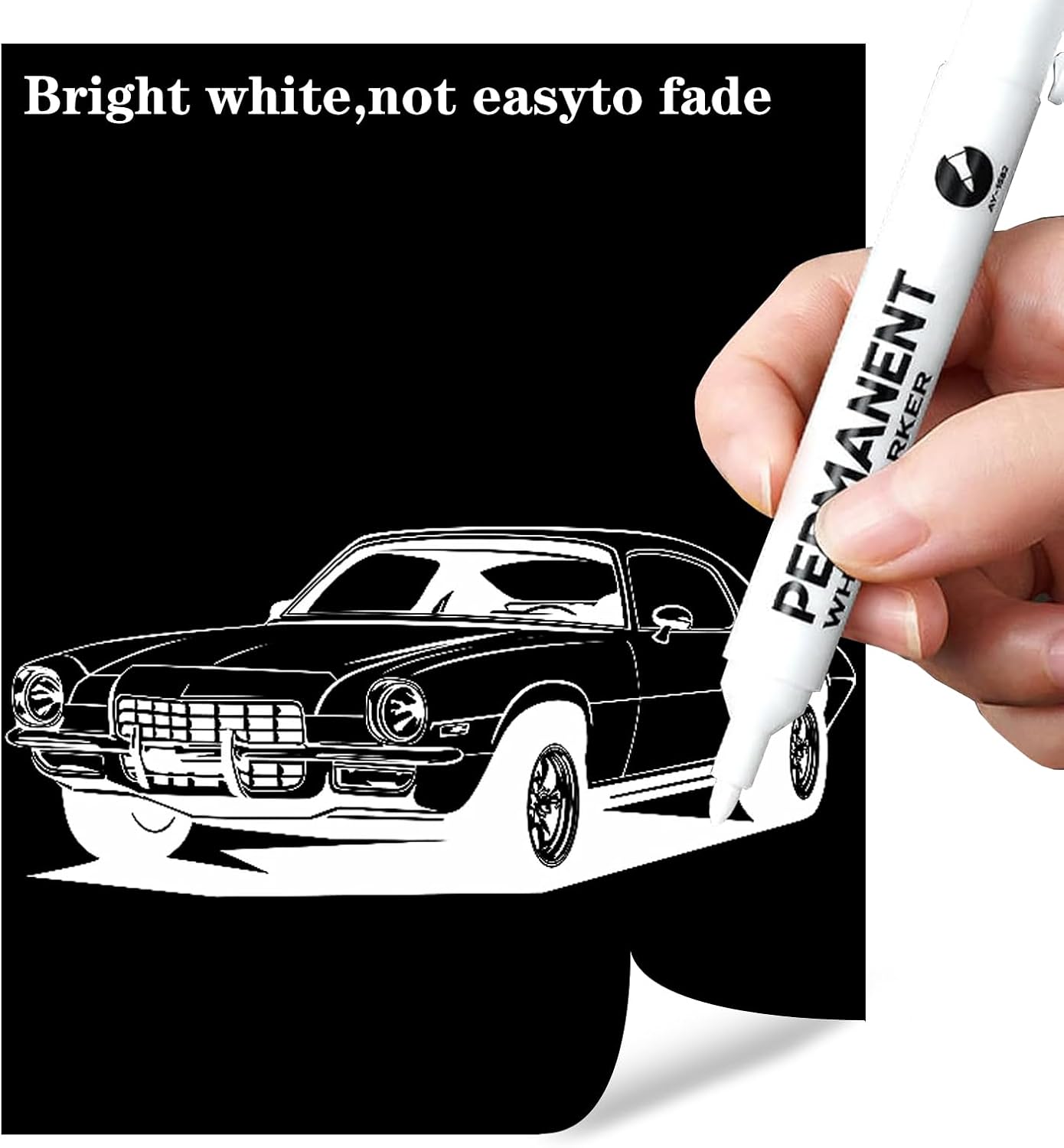 Detalle de RiyaNed JCX-DJ1BS permanente witte acrylmarker, 2,0 mm, sneldrogend