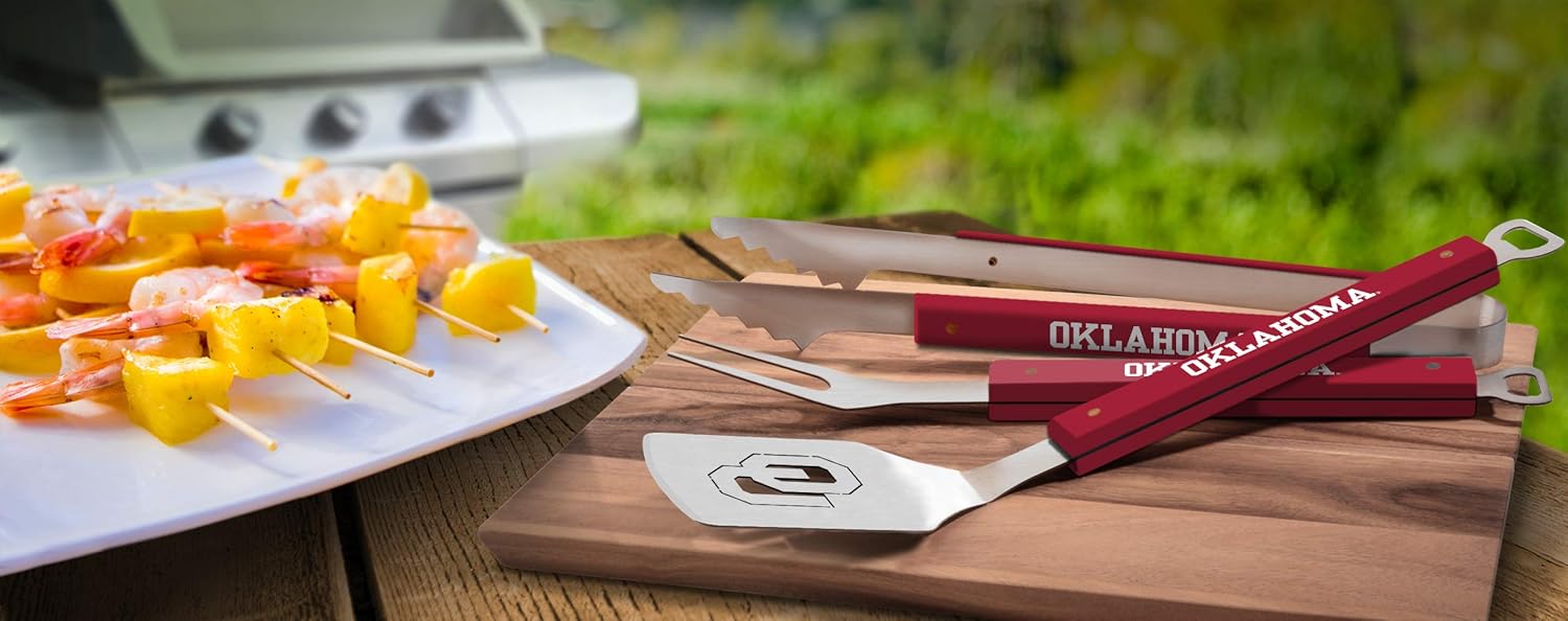 Thumbnail 1 de YouTheFan NCAA Spirit Series 3pc BBQ Set (22" x 9")