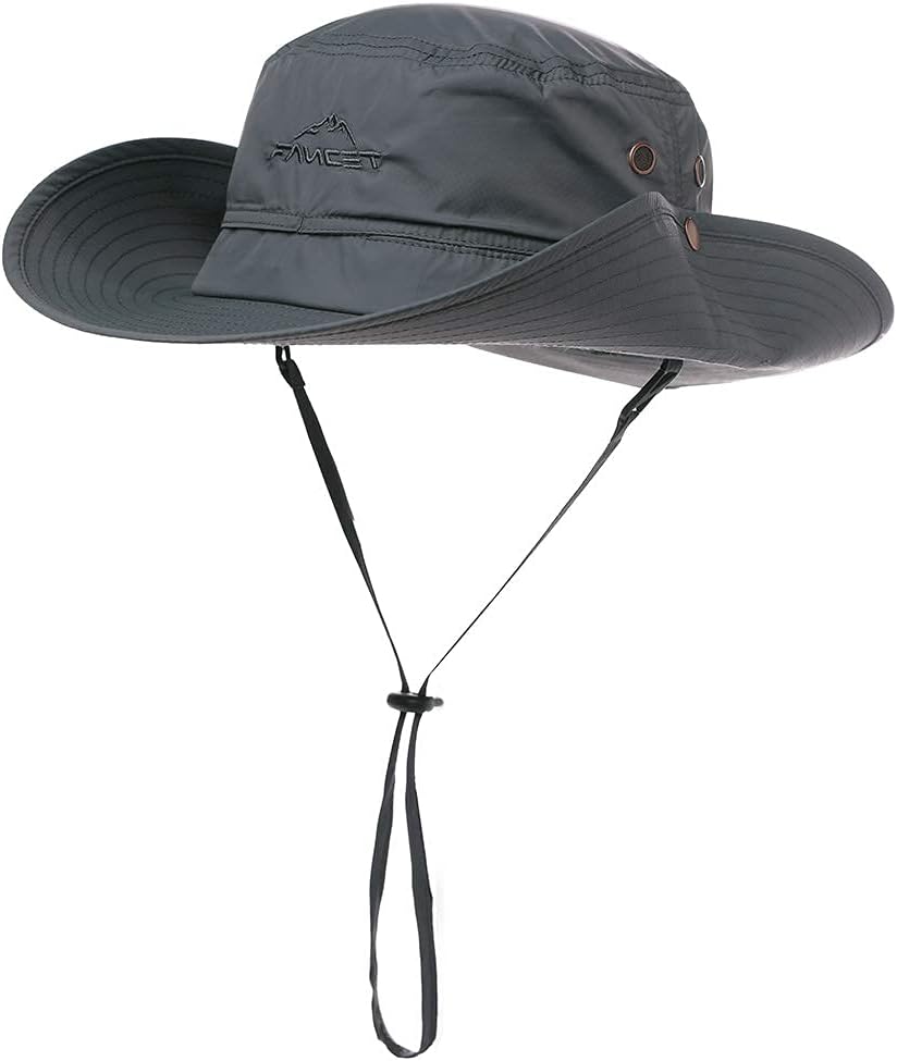 Detalle de Oversize XL/XXL Waterproof Bucket Sun Hat with UPF 50+ and Detachable Chin Strap