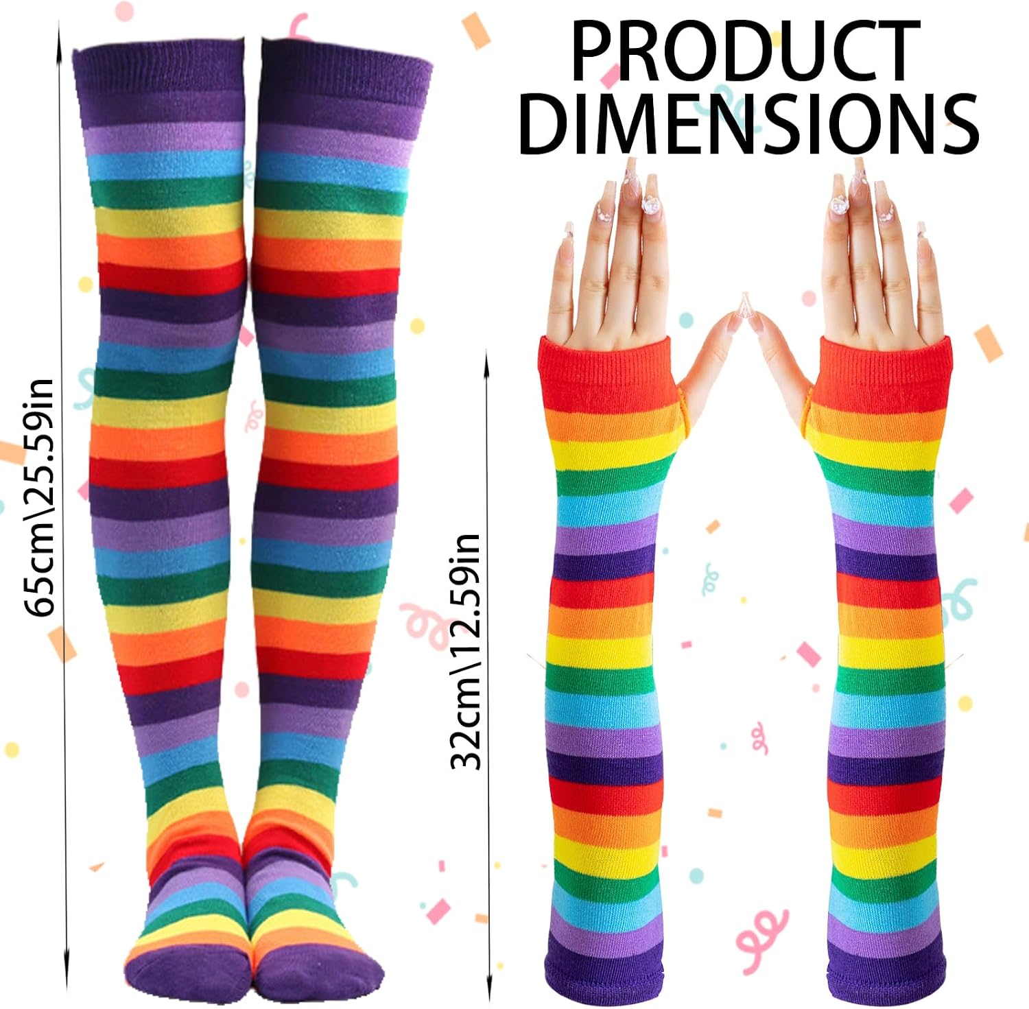 Detalle de CWENDANER Regenbogen High Overknee 53 cm