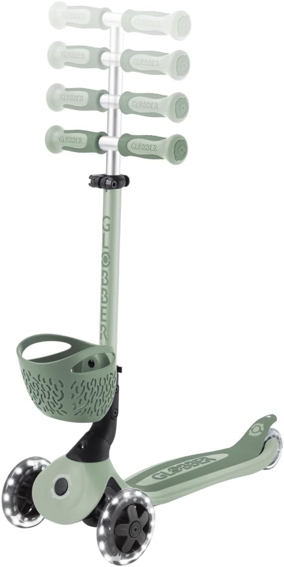 Detalle 2 de Globber GO•UP Baby 360 Lights – hulajnoga 3-kołowa z siedziskiem i oparciem