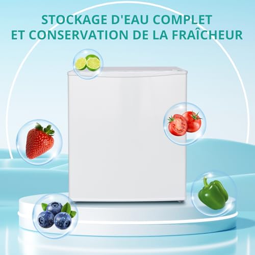 Thumbnail 7 de SMETA Petit Frigo 46L, Mini Frigo Silencieux 220V avec Porte Réversible et Thermostat Réglable