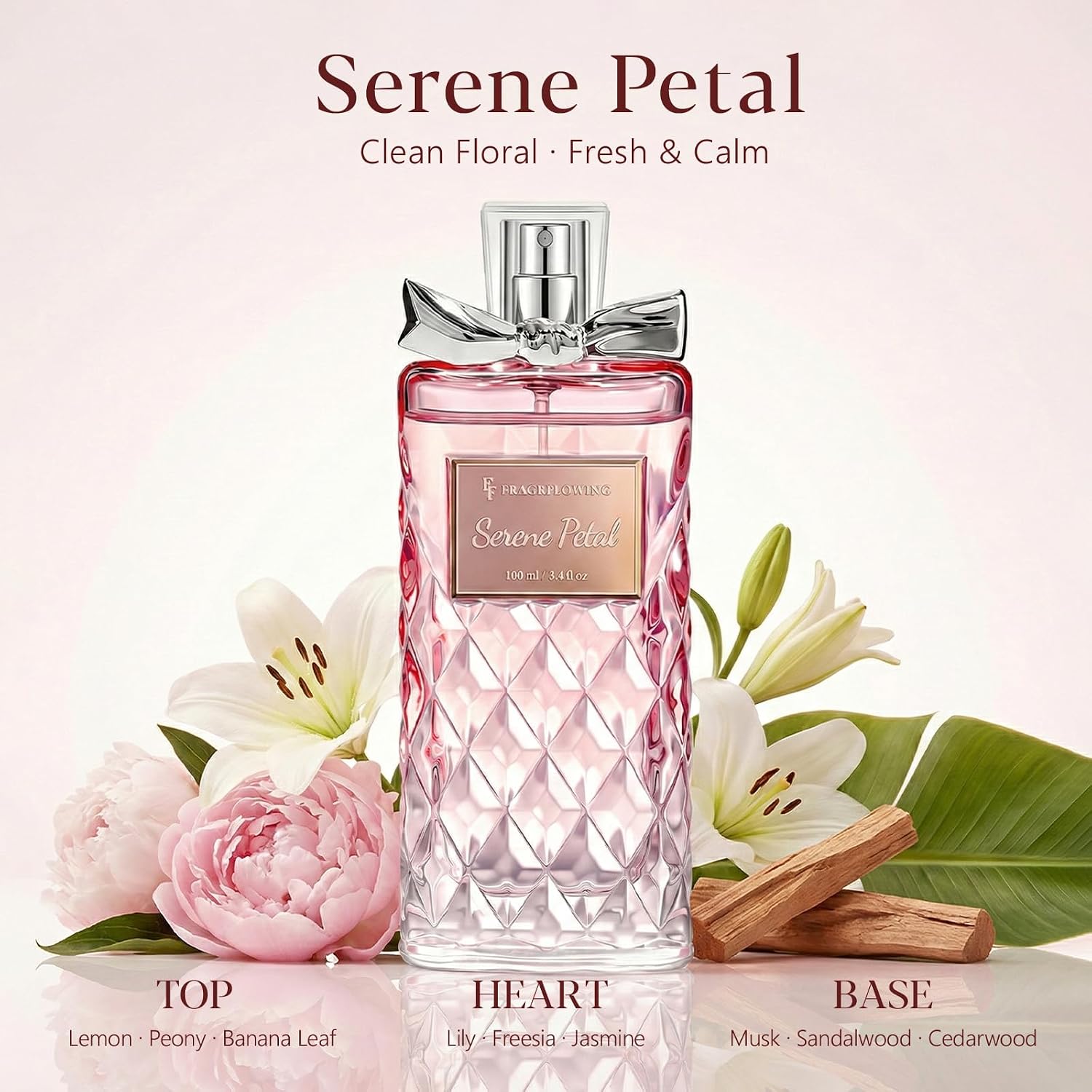 Detalle de Serene Petal Women's Perfume, 3.4 fl oz