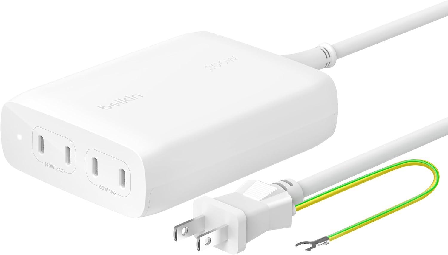 Thumbnail 6 de Belkin WCH010dqWHJP 108W GaN急速充電器、4ポート・2m電源ケーブル付き