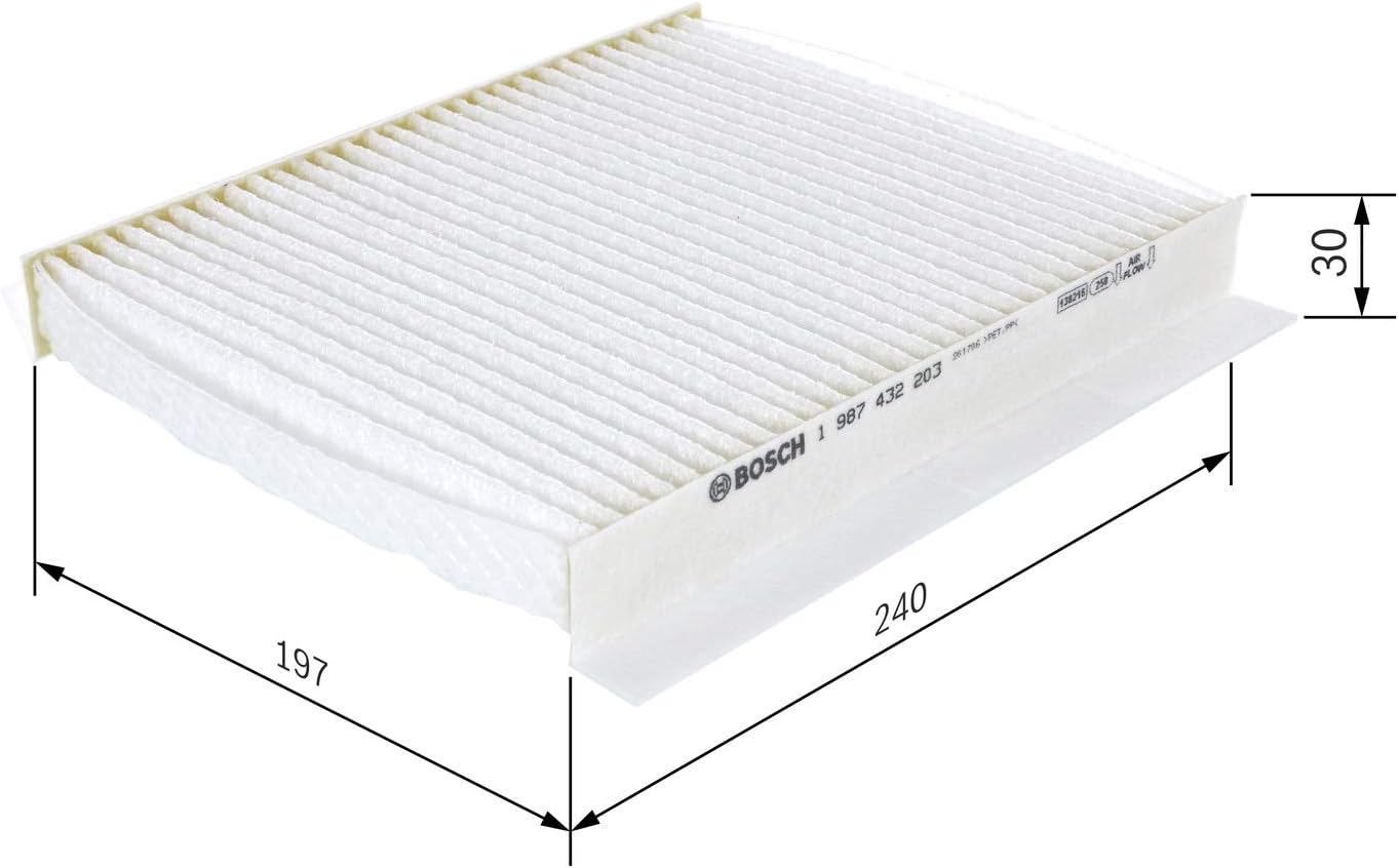 Detalle 2 de Bosch M2203 Standard Innenraumfilter – Saubere Luft im Fahrzeuginnenraum