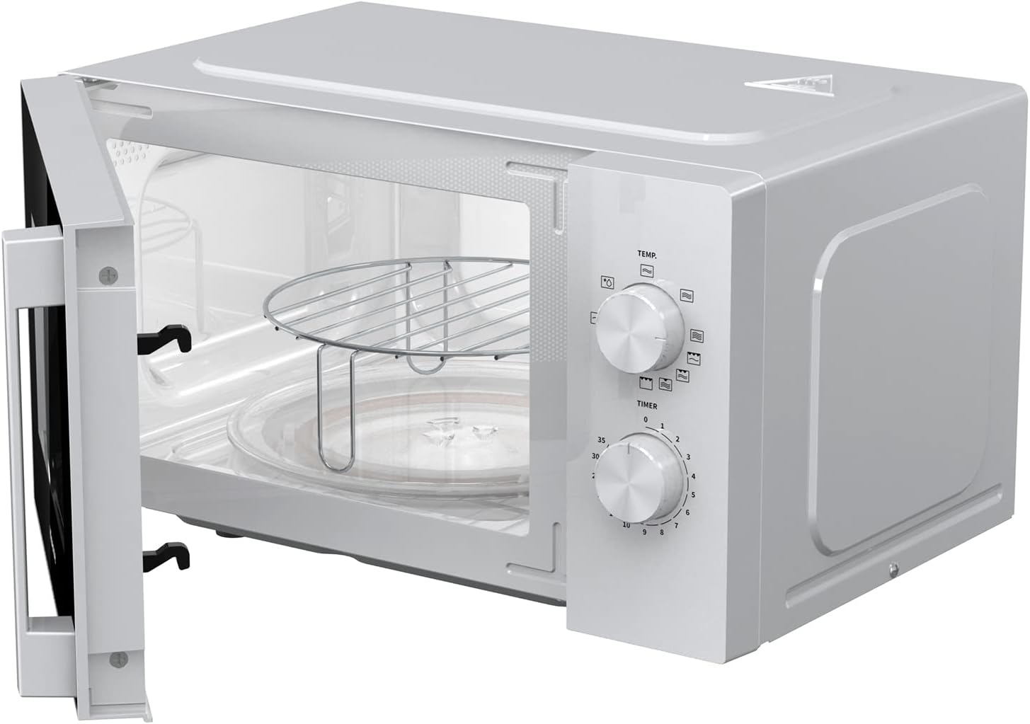 Detalle de HiSense Forno a microonde H20MOWP1HG con funzione grill e controllo meccanico – 20 L, 700 W, Bianco