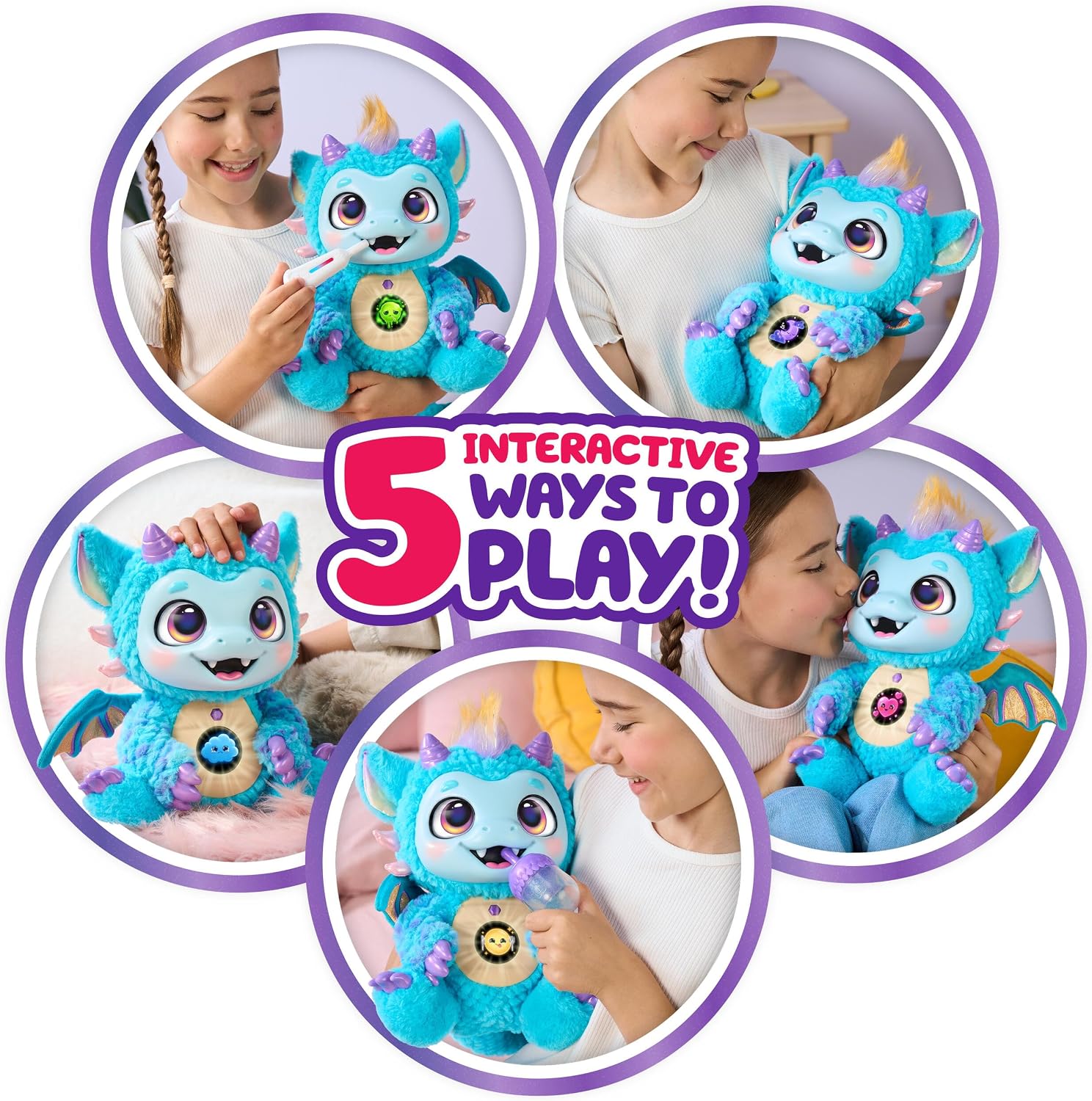 Detalle de Little Live Pets My Magical Dragon Skye Interactive Plush Toy with Digital Display