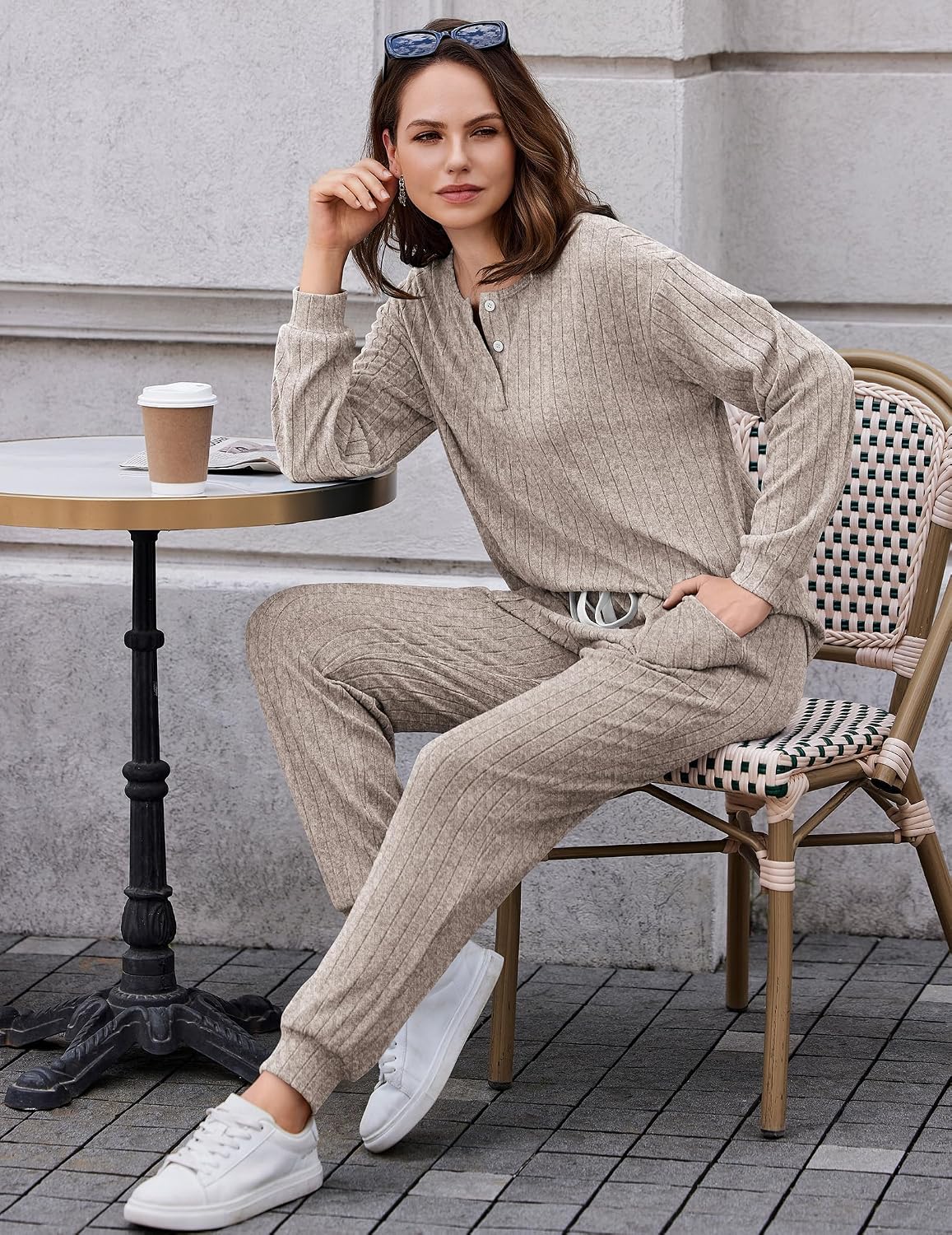 Detalle 1 de Ekouaer Women's Knit Lounge Set