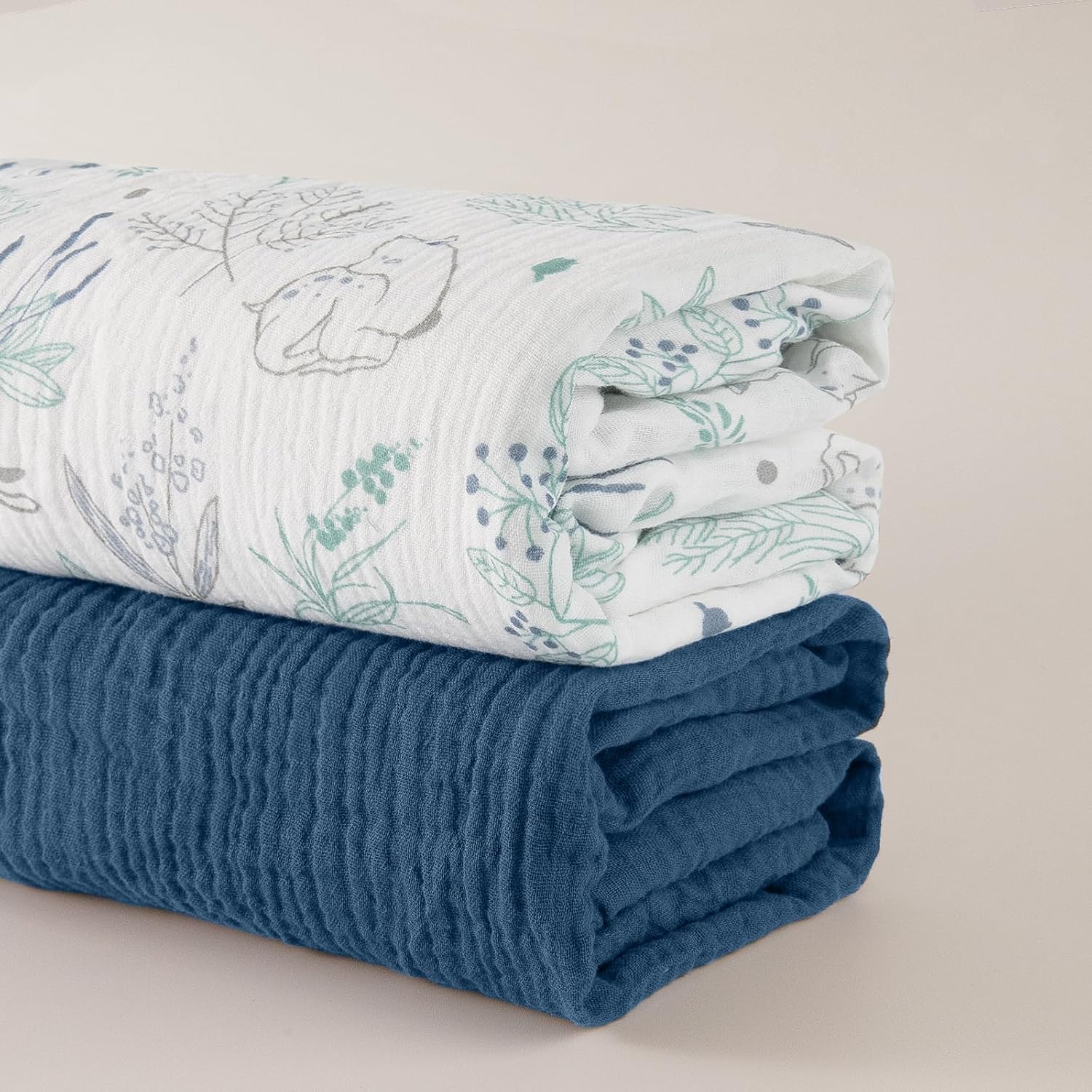 Thumbnail 6 de Soarwg Kids Spannbettlaken 2er-Pack – Musselin-Baumwolle, 83 x 43 cm, rosa/weiß