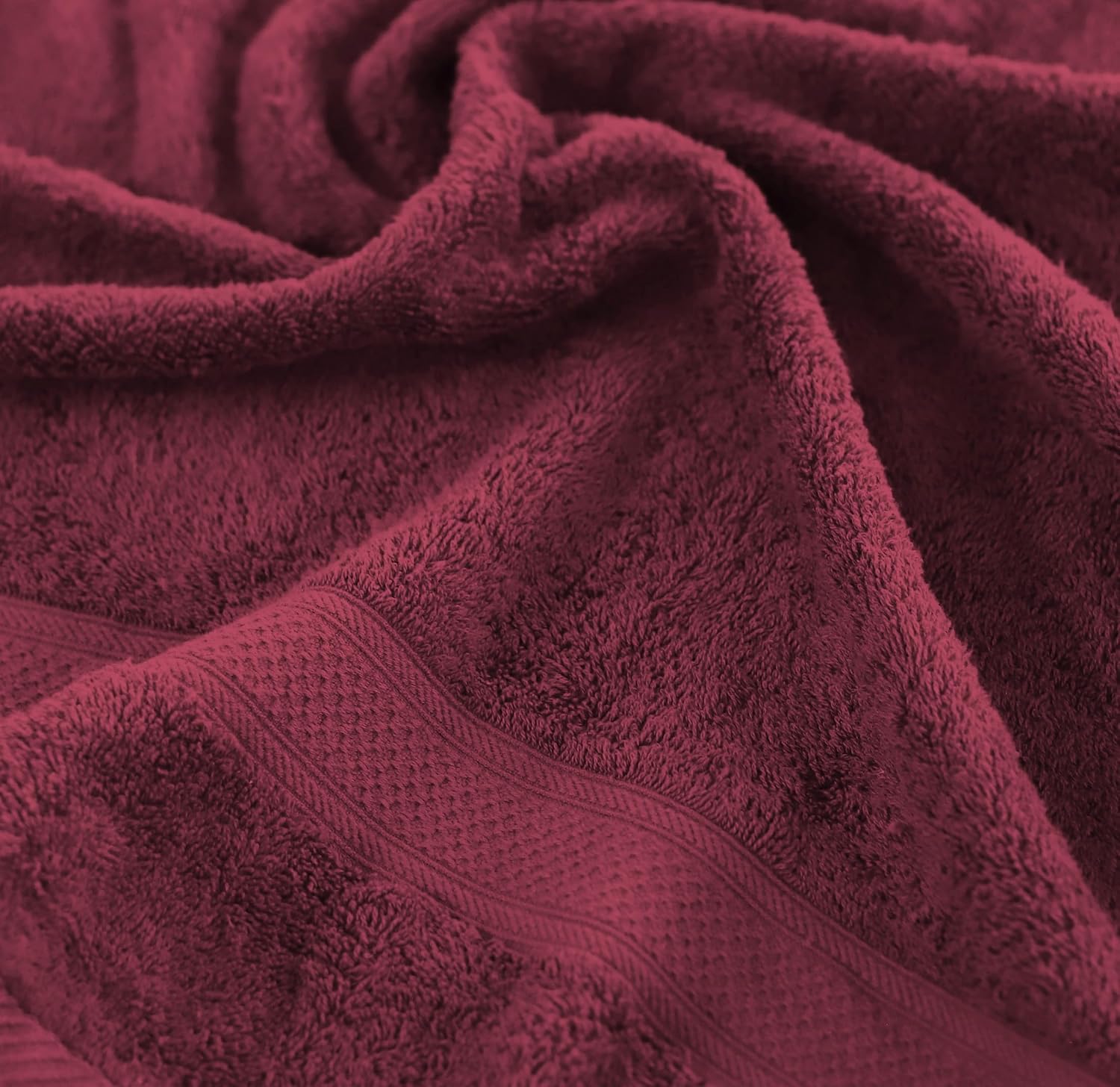 Thumbnail 6 de LEBENGOOD Serviette de bain badhanddoeken, set van 4 in bordeaux